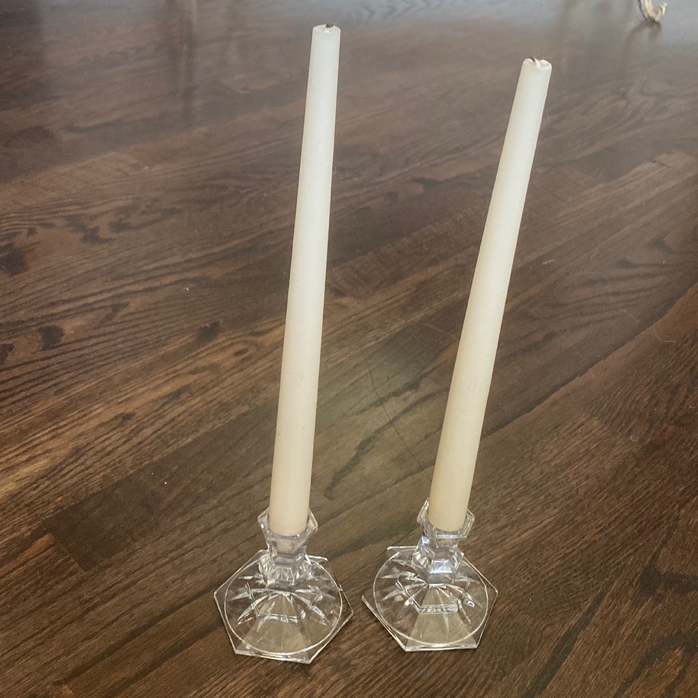 Glass Candleholders